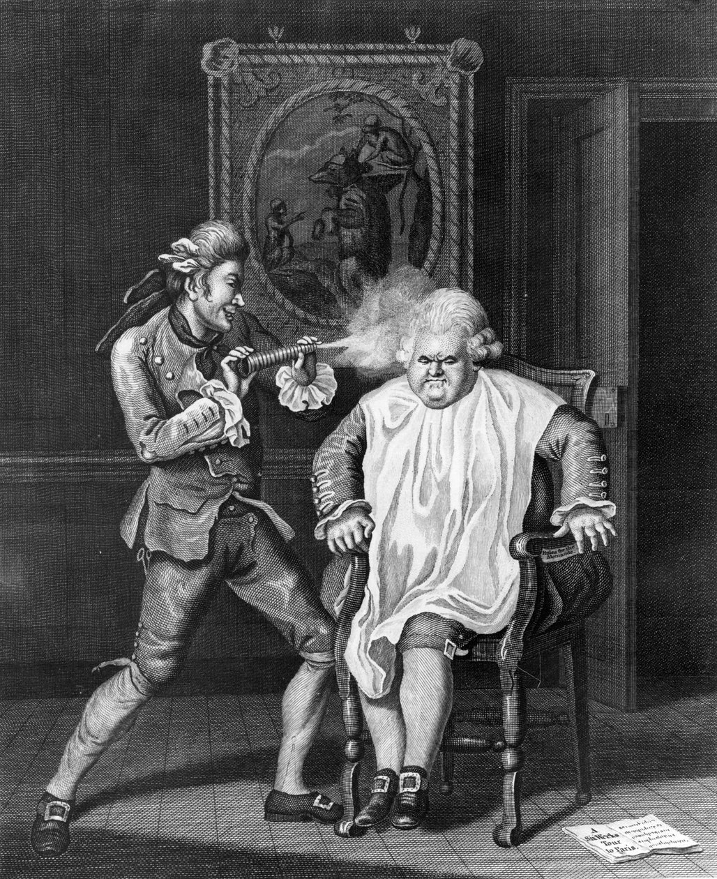 Engelsmannen i Paris, litografi av James Caldwell, 1770 av John Collet