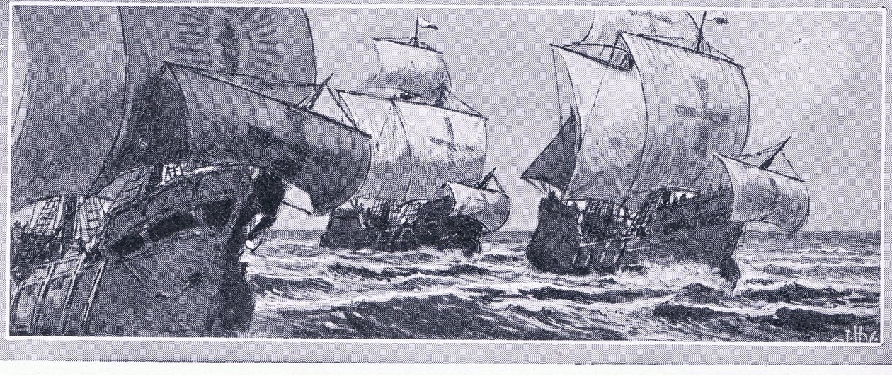 Henry Hudsons sista resa-1610. Kasta i drift av en myterisk besättning, Newnes Pictorial Knowledge publicerad av Newnes, ca 1950-talet av John Collier