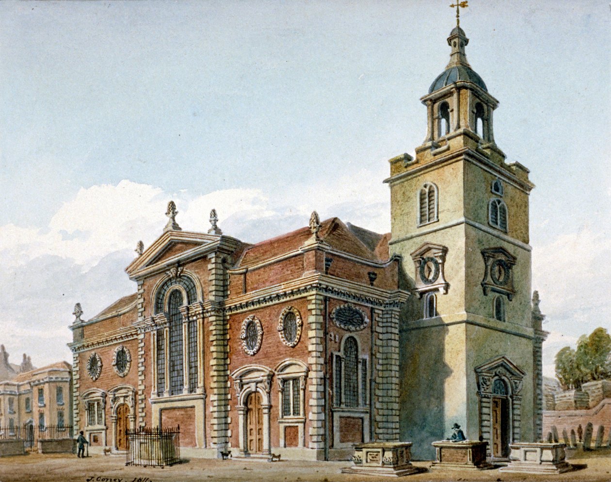 Church of St Mary, Whitechapel, London, 1811 av John Coney