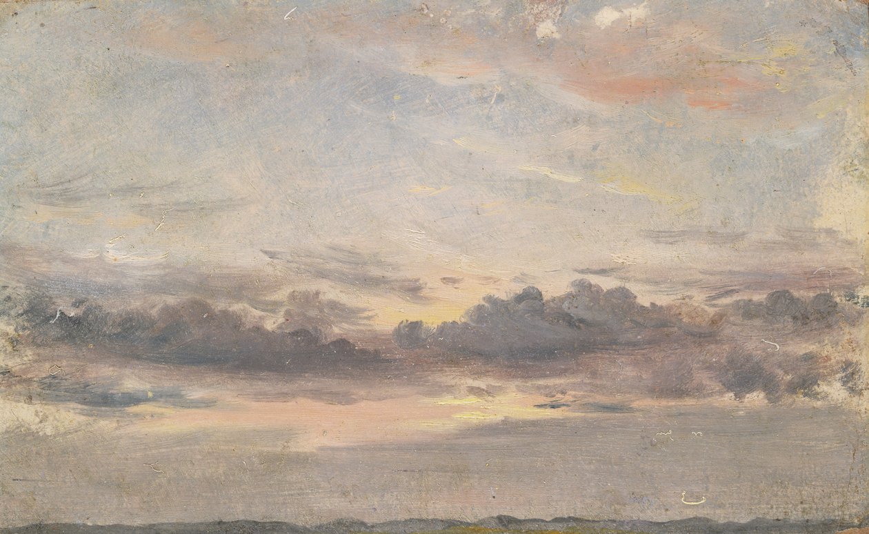 A Cloud Study, Sunset, c.1821 (olja på papper på millboard) av John Constable