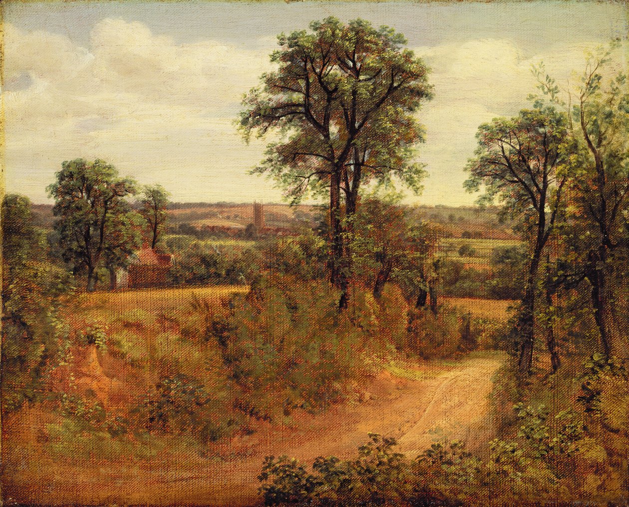 A Lane near Dedham, ca 1802 (olja på duk) av John Constable