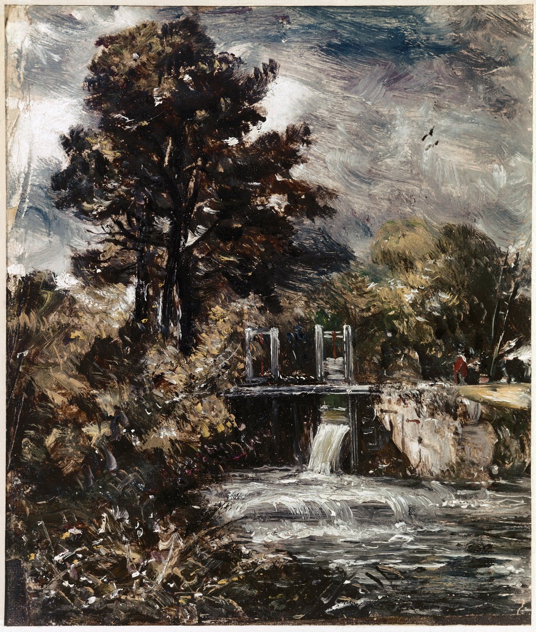 En sluss, kanske på Stouren (olja på duk av John Constable