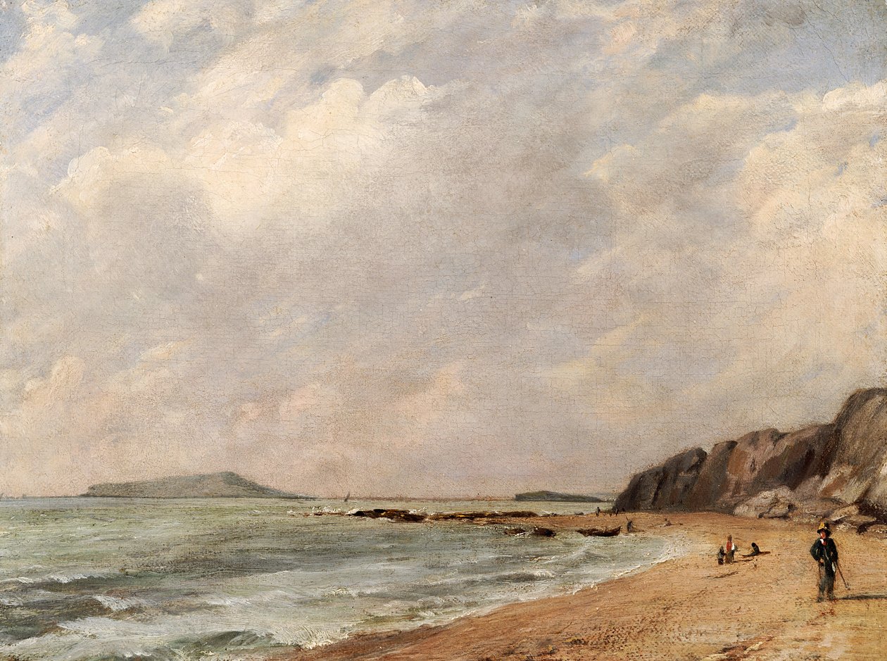 Utsikt över Osmington Bay, Dorset, med utsikt mot Portland Island av John Constable