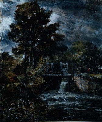 En sluss, kanske på Stouren av John Constable
