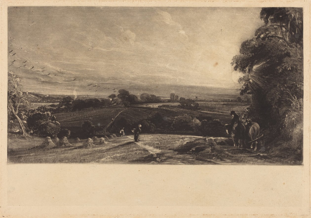 Höstsolnedgång av John Constable