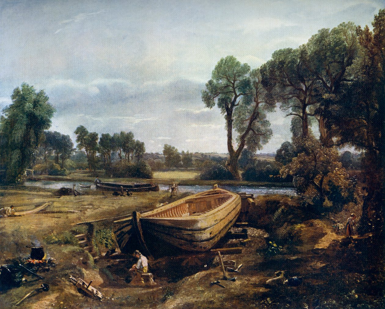Båtbyggnad nära Flatford Mill, 1815, 1912. av John Constable
