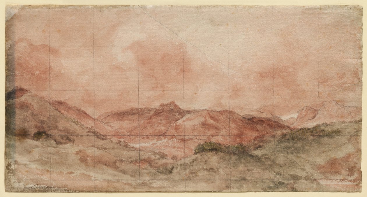 Bow Fell och Langdale Pikes av John Constable