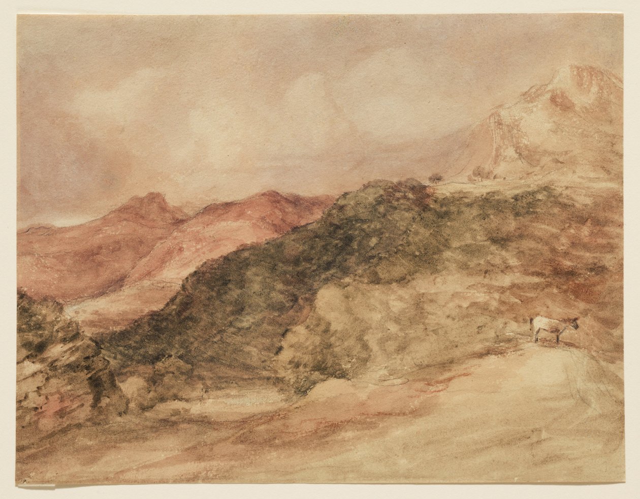 Bow Fell och Langdale Pikes av John Constable