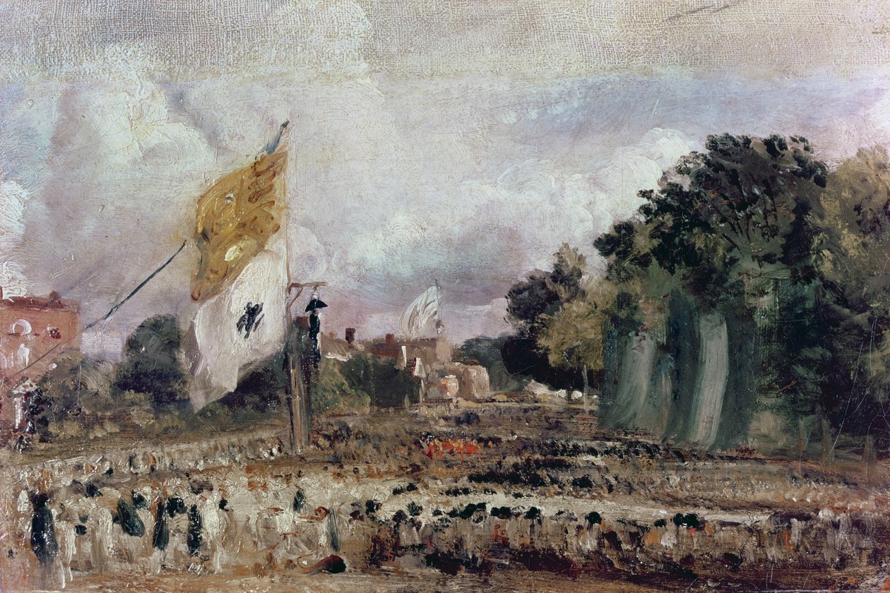 Firande av den allmänna freden 1814 i Östra Bergholt 1814 av John Constable