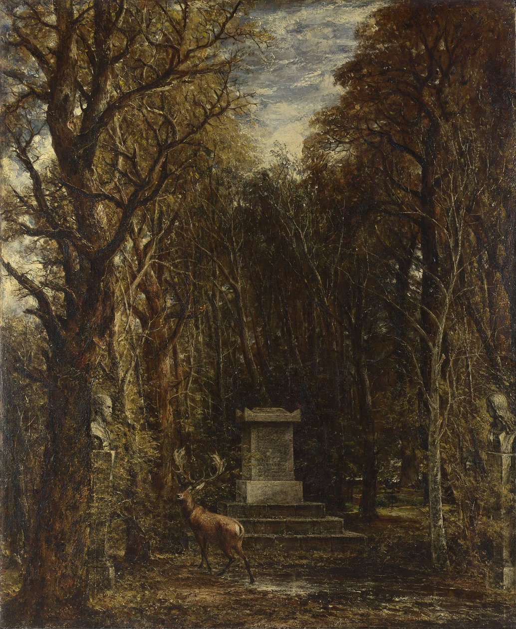Minnesmärke till minne av Sir Joshua Reynolds, uppfört på Coleorton Hall i Leicestershire av den avlidne Sir George Beaumont, Bt. av John Constable