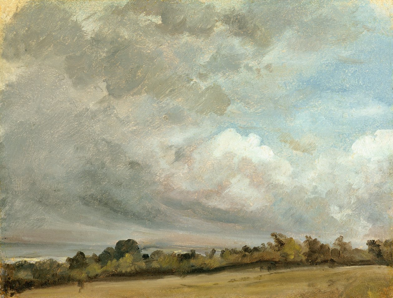 Studie av molnet av John Constable