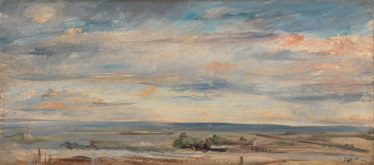 Molnstudie, tidig morgon, tittar österut från Hampstead av John Constable