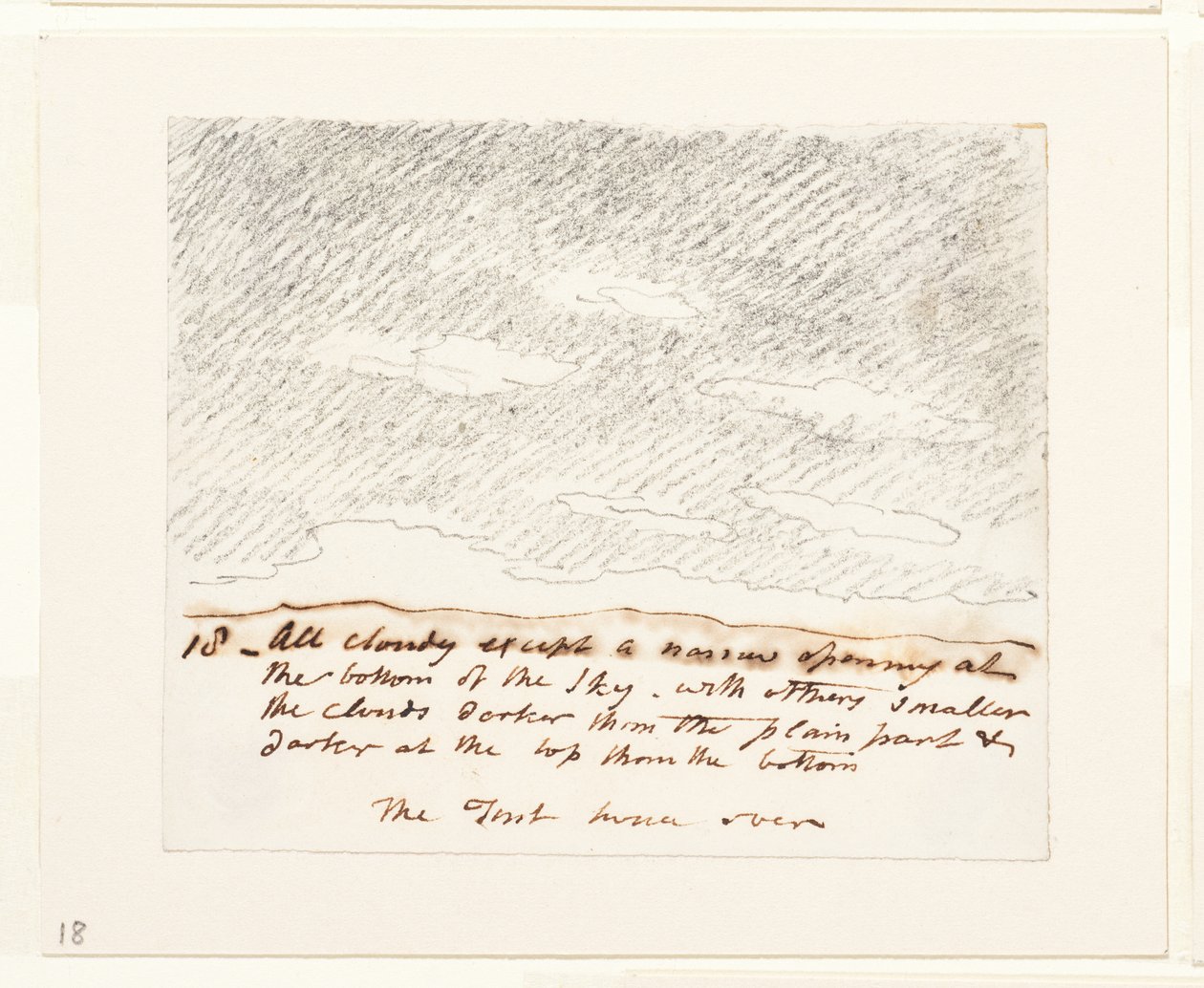 Molnstudie (efter Alexander Cozens "Engravings of Skies"), ca 1822-23 (grafit på papper) av John Constable