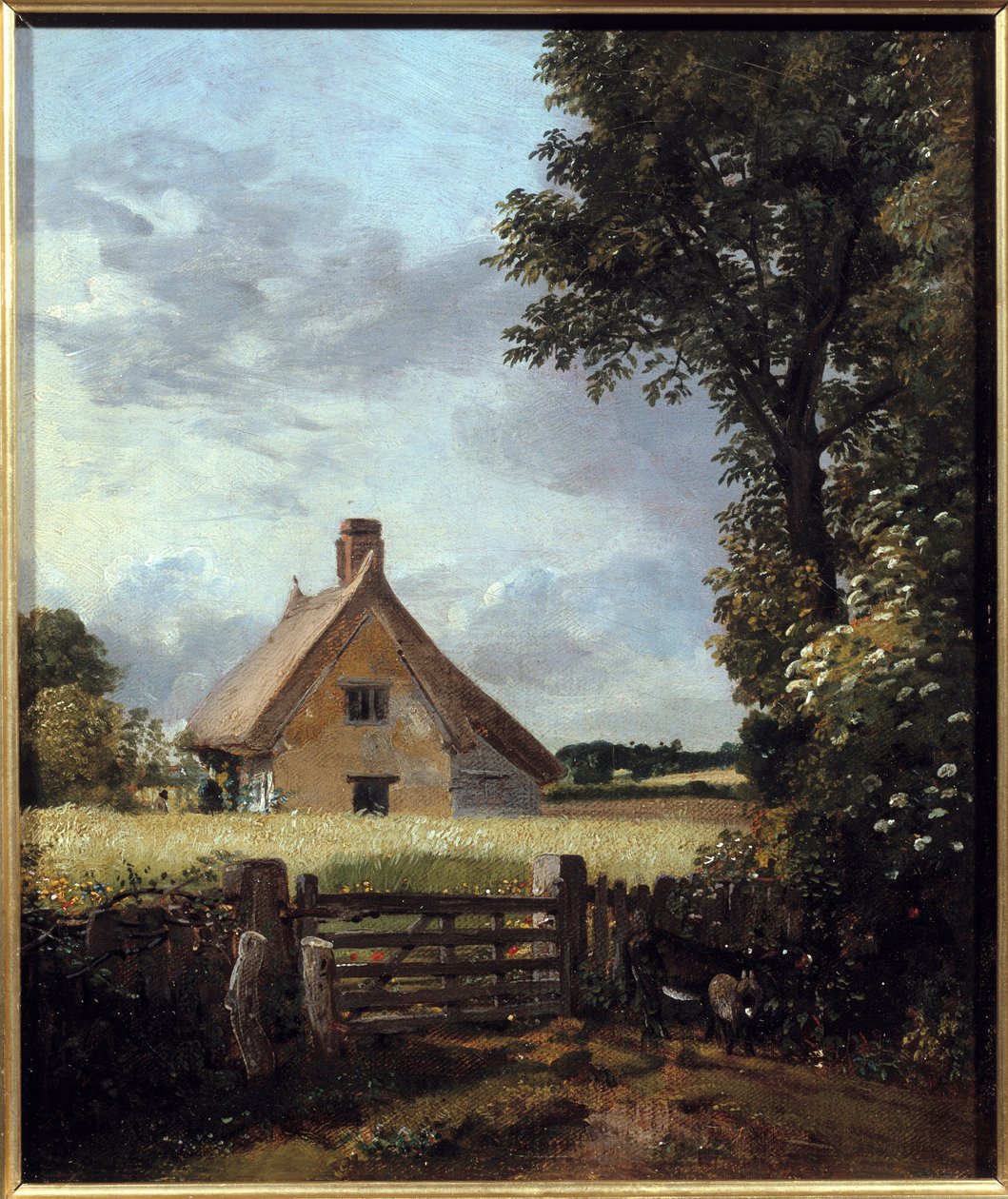 Stuga i ett vetefält. Målning av John Constable (1776-1837) av John Constable