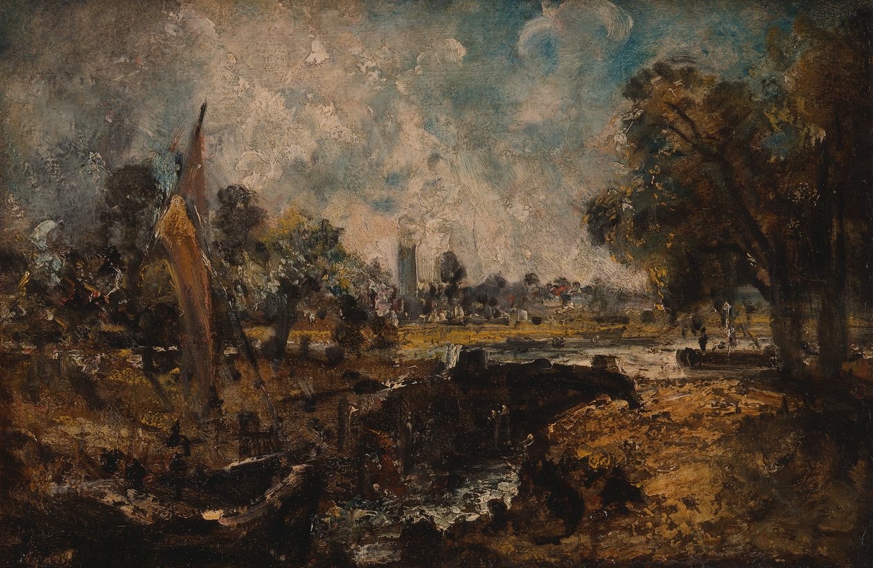 Dedham Lock, 1819 till 1820. av John Constable
