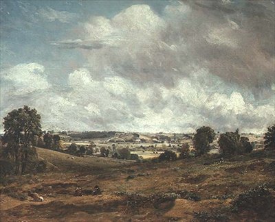 Dedham Vale från East Bergholt (olja på duk) av John Constable