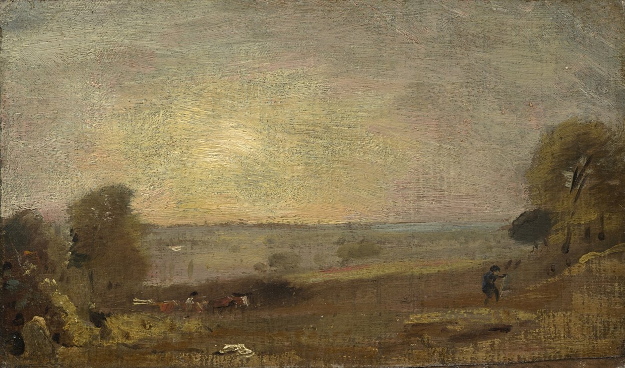 Dedham Vale från vägen till östra Bergholt: Sunset, 1810 av John Constable