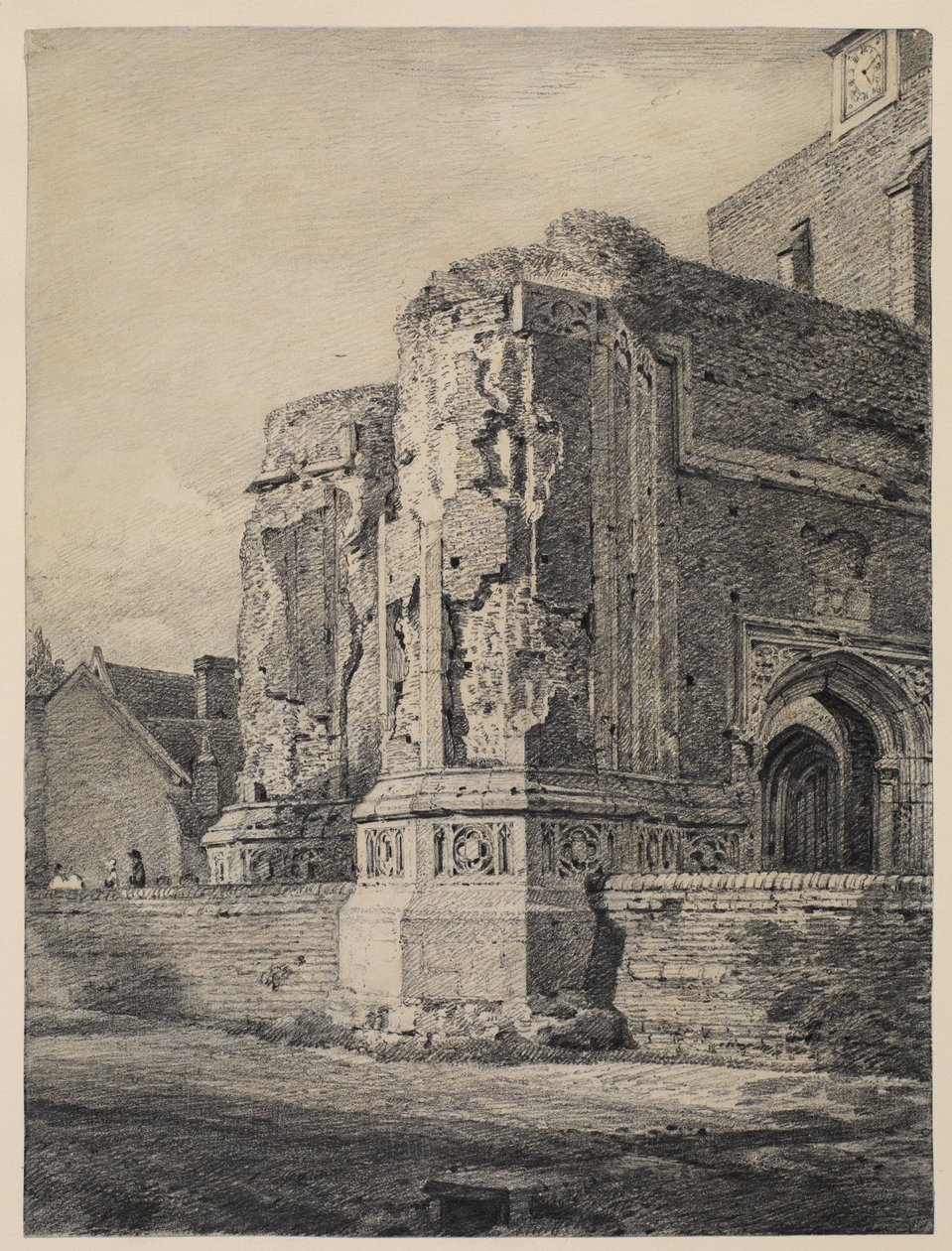 Östra Bergholtskyrkan, från sydväst, c.1815-17 av John Constable