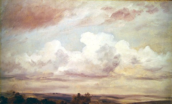 Vidsträckt landskap (olja på duk) av John Constable
