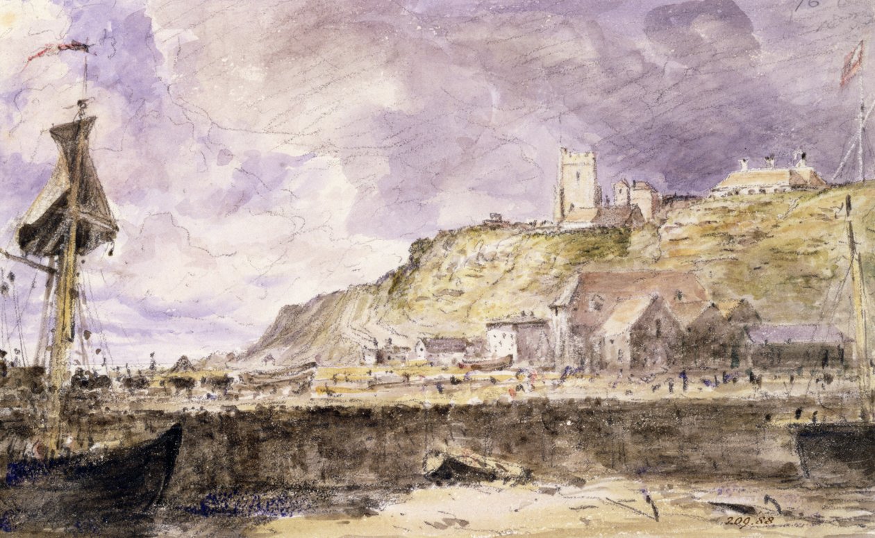 Folkestone Harbour, 1833 (wc) av John Constable