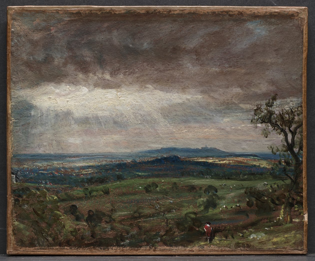 Hampstead Heath, Looking Toward Harrow, ca. 1821 (olja på papper, monterad på duk) av John Constable