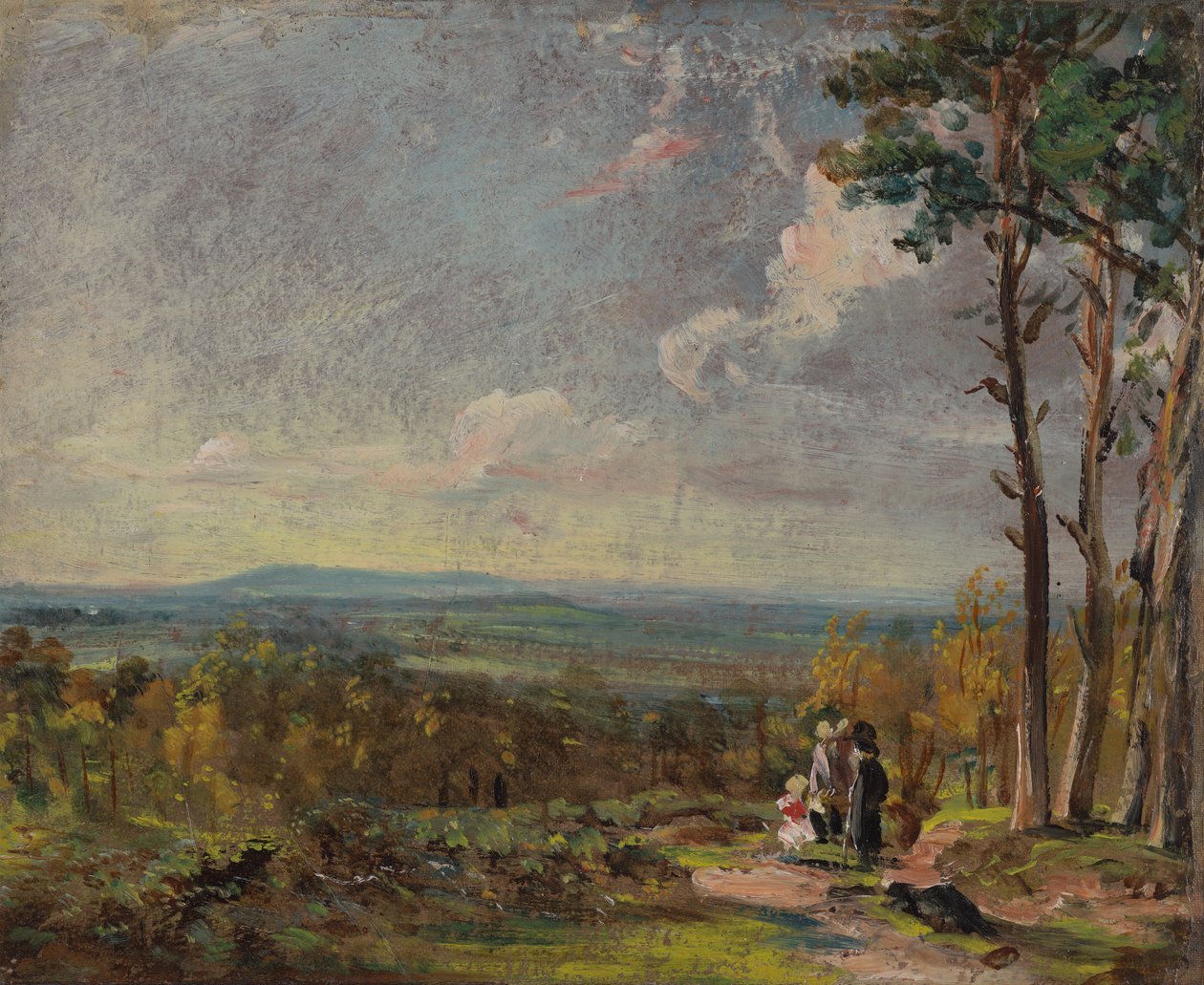 Hampstead Heath blickar mot harven av John Constable