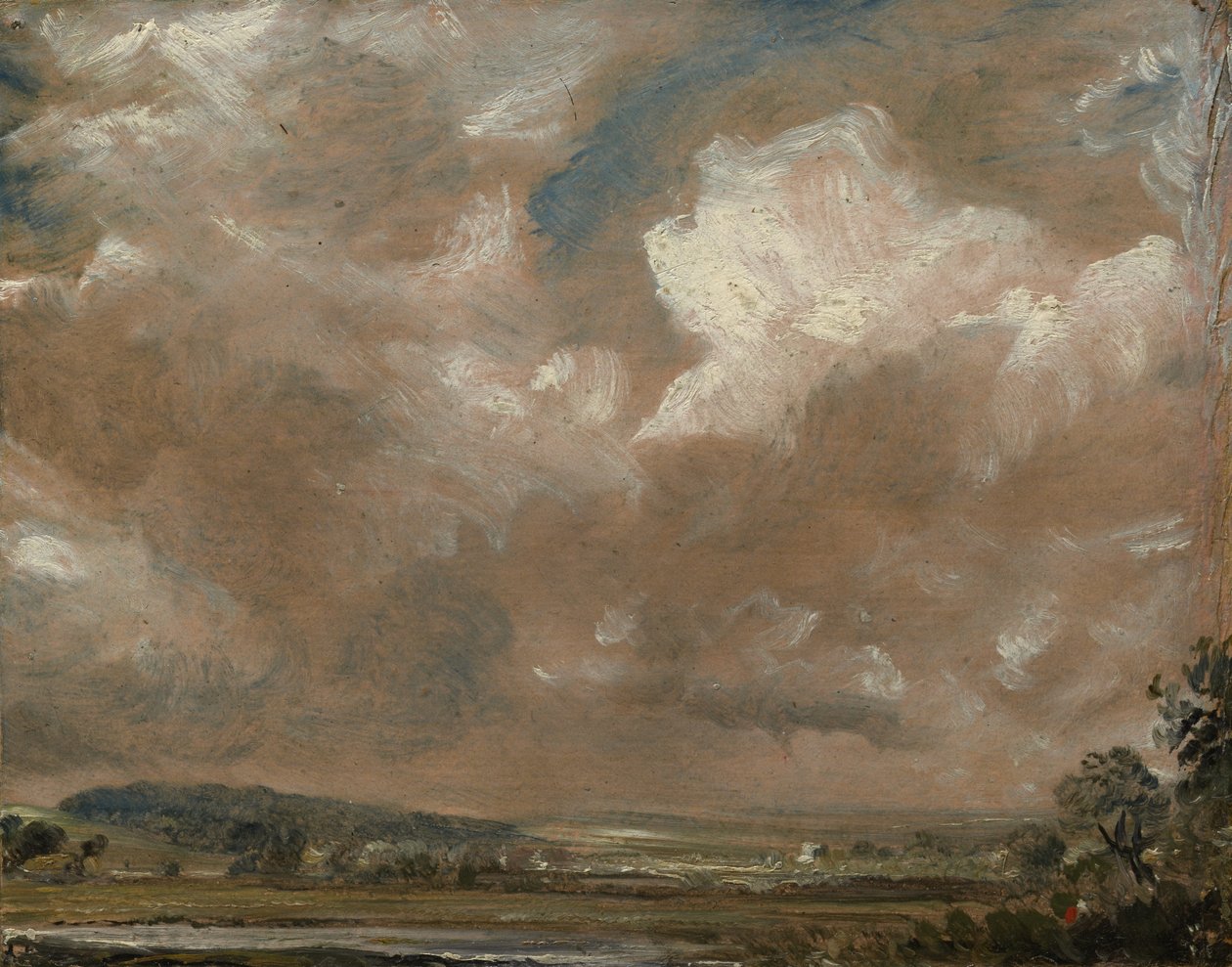 Harnham Ridge, Salisbury, ca 1829 av John Constable