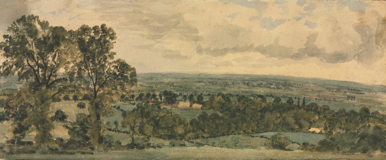 Landskap (akvarell) av John Constable