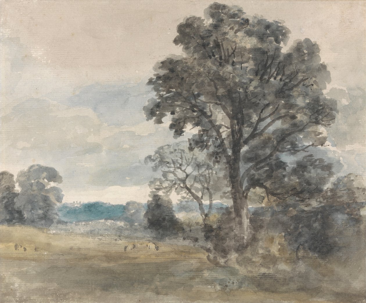 Landskap vid Östra Bergholt av John Constable