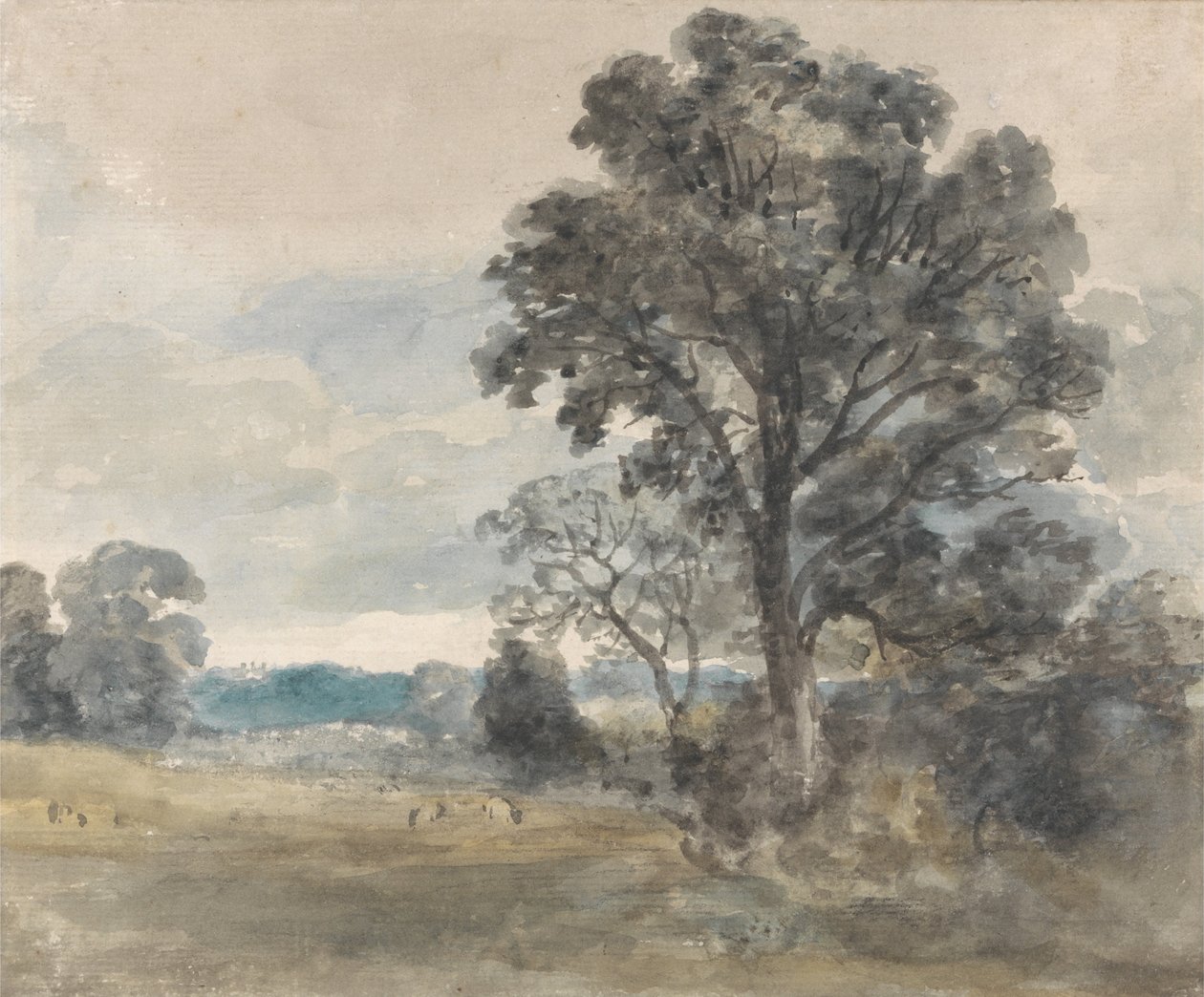 Landskap vid Östra Bergholt av John Constable
