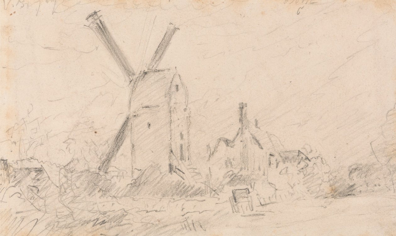 Landskap med väderkvarn av John Constable