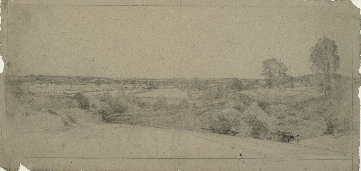 Landskap med utsikt över Dedham Vale sett från Langham av John Constable