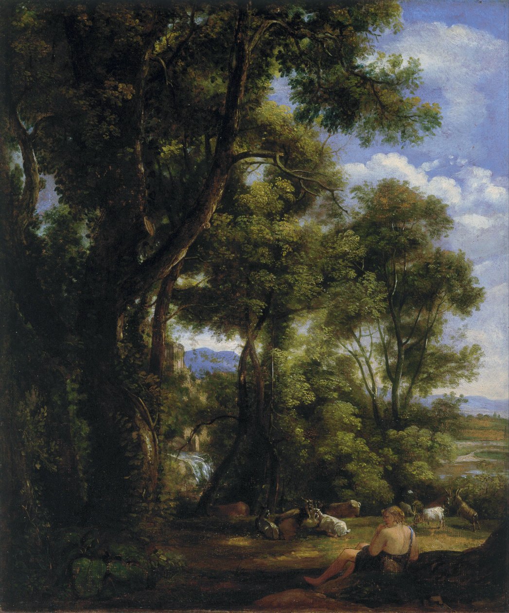 Landskap med getherde och getter av John Constable