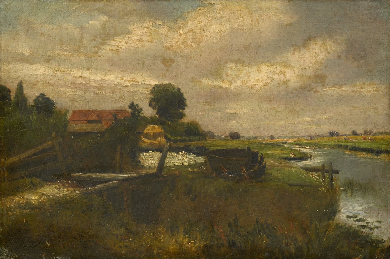 Flod vy av John Constable