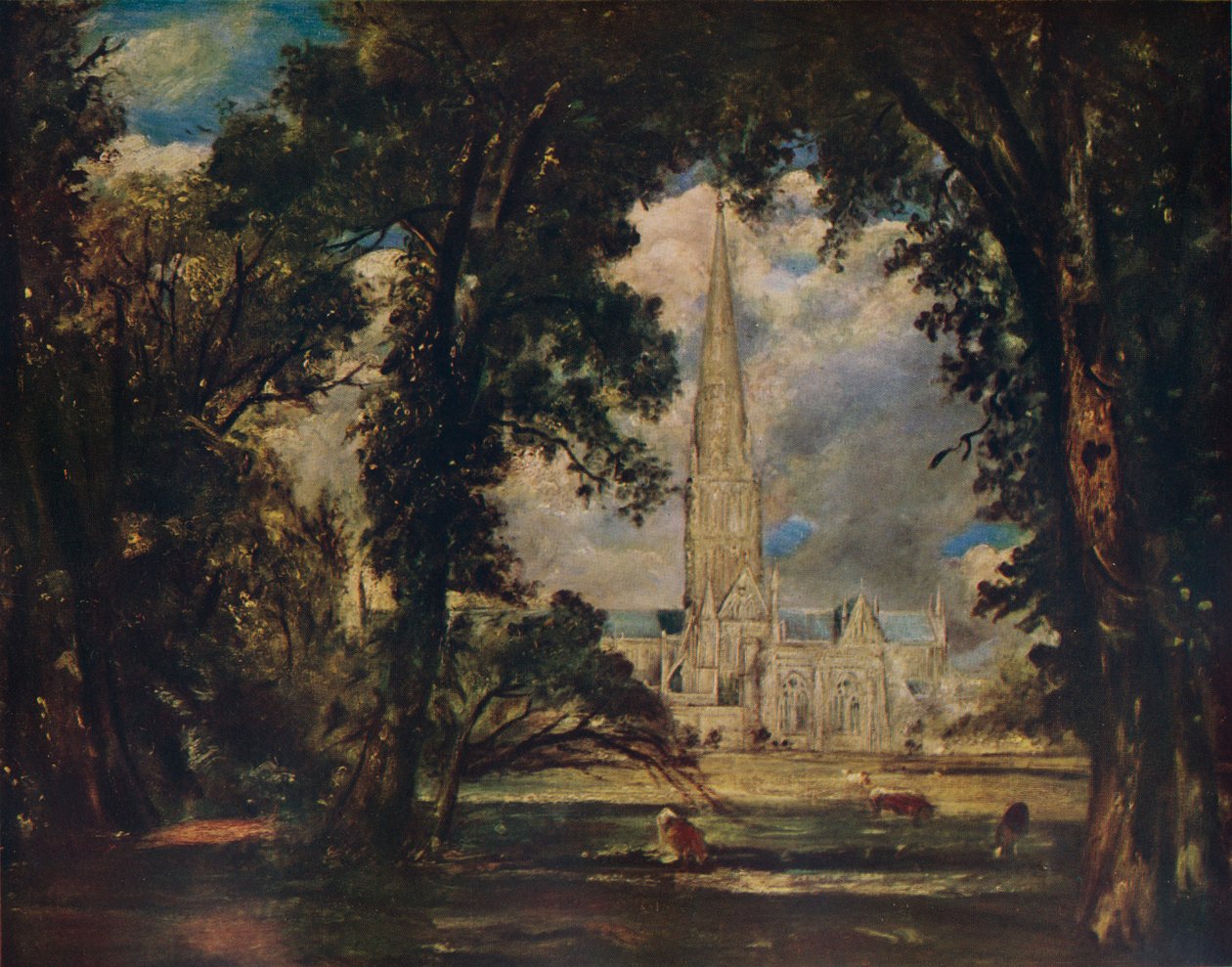 Salisbury Cathedral, c1823 av John Constable