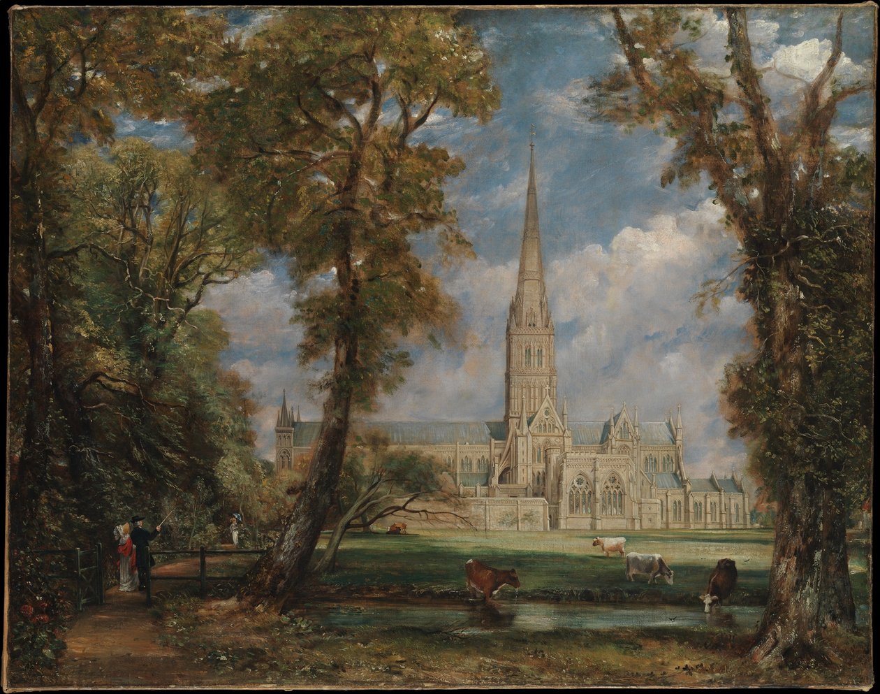 Salisbury-katedralen sedd från biskopens mark av John Constable