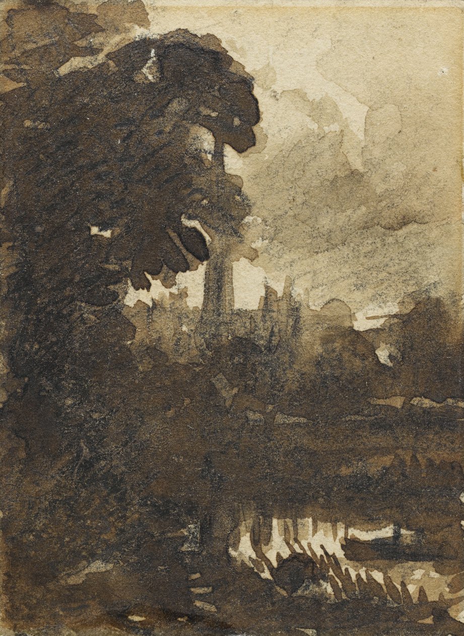 Salisbury Cathedral från nordväst, ca 1830-39 av John Constable