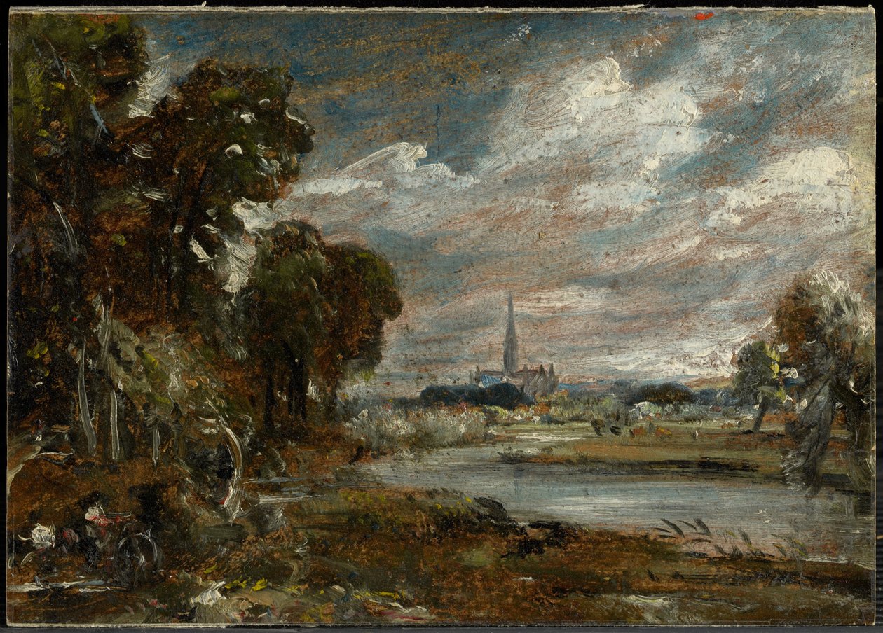 Salisburykatedralen från floden Nadder av John Constable