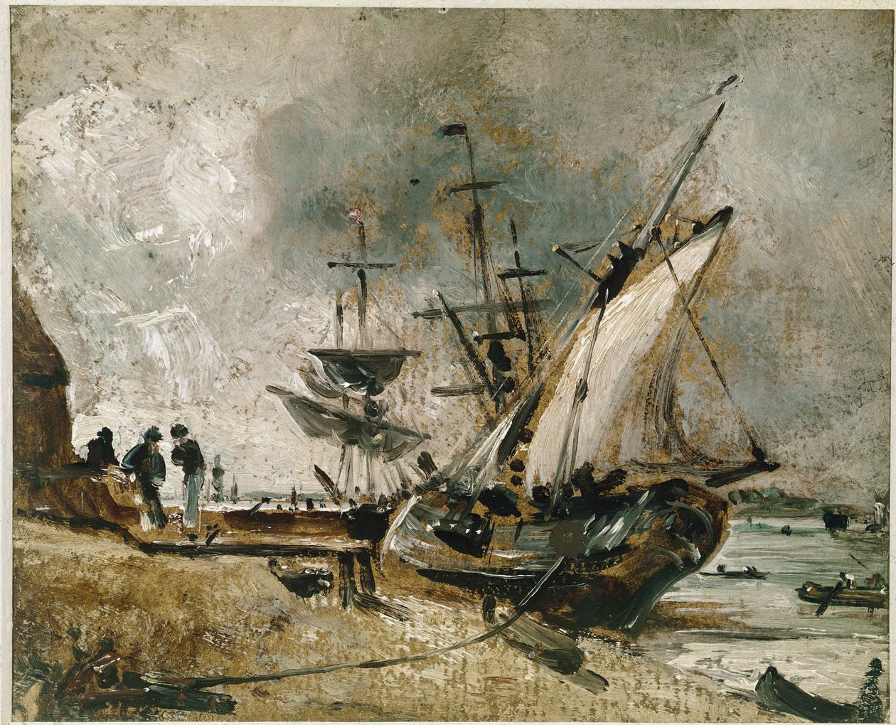 Frakt på Orwell, nära Ipswich (olja på duk av John Constable