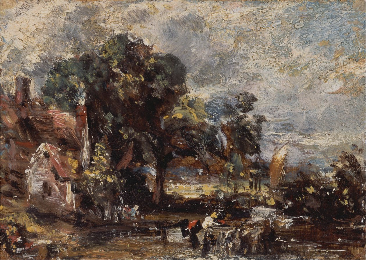 Skiss för The Haywain av John Constable