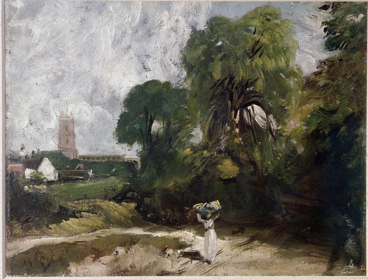 Stoke-by-Nayland (olja på duk, ca 1830) av John Constable