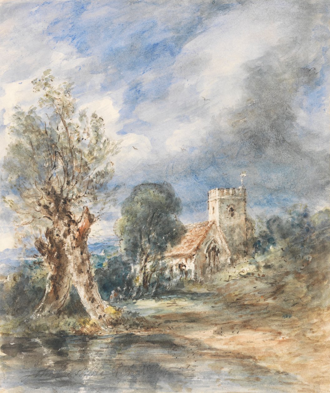Stoke Poges kyrka av John Constable