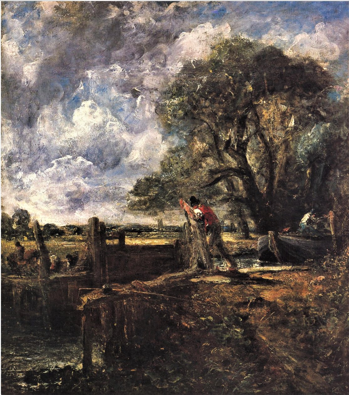 Studie för The Cornfield av John Constable