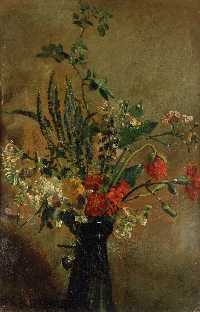 Studie av blommor i ett hyacintglas, 1814 av John Constable