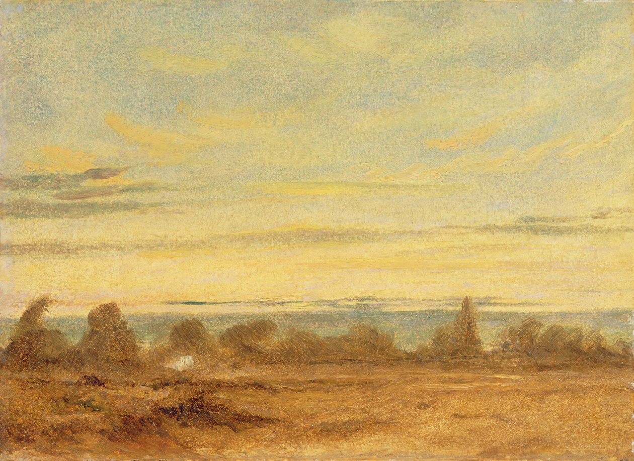 Sommar - Kvällslandskap (olja på duk) av John Constable