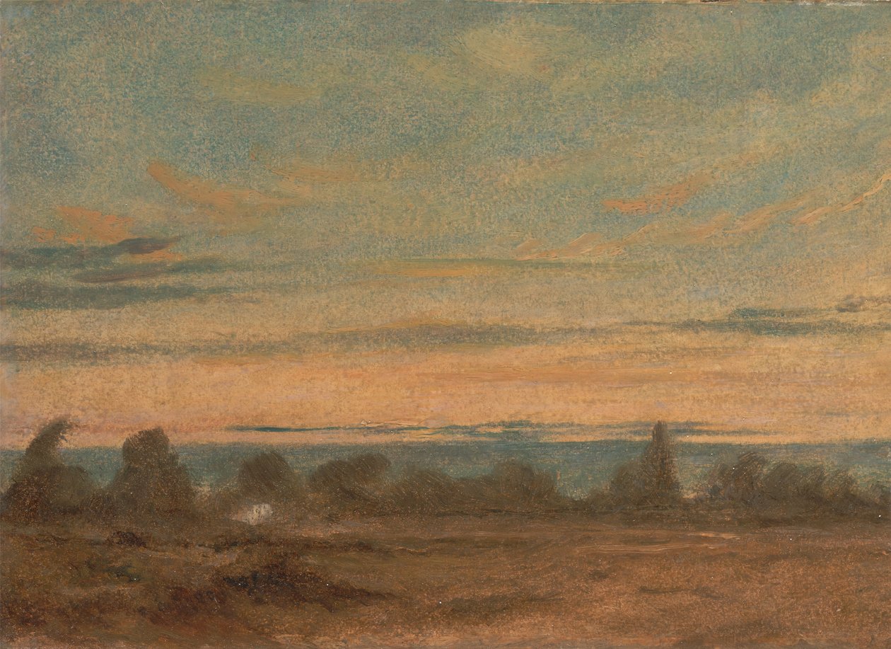 Sommar - Kvällslandskap, ca. 1825. av John Constable