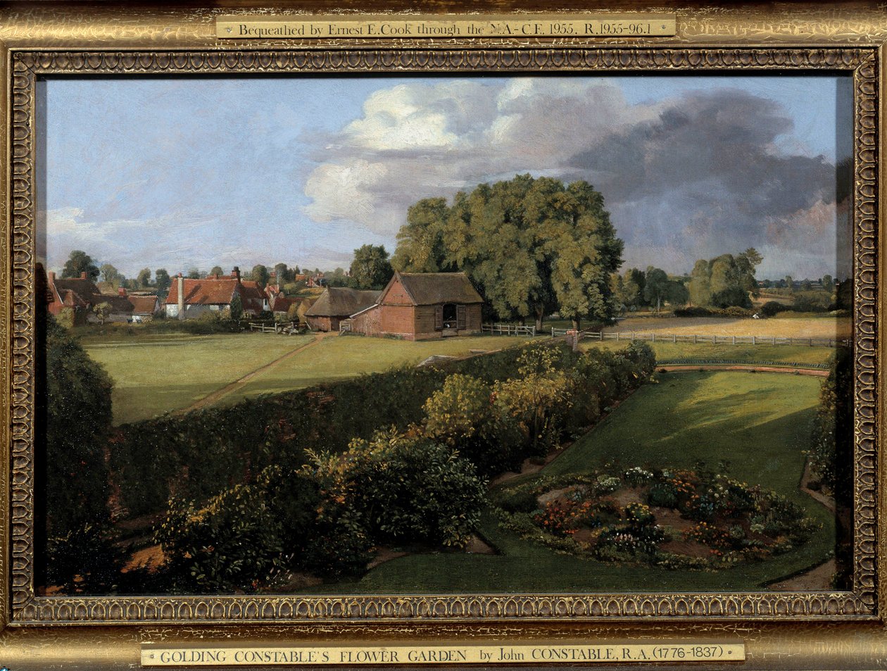 The Garden of Golding Constable engelska gårdslandskap. Målning av John Constable (1776-1837) 1815 sön. 0,33x0,5 m. Ipswich. Borough Council Museum av John Constable