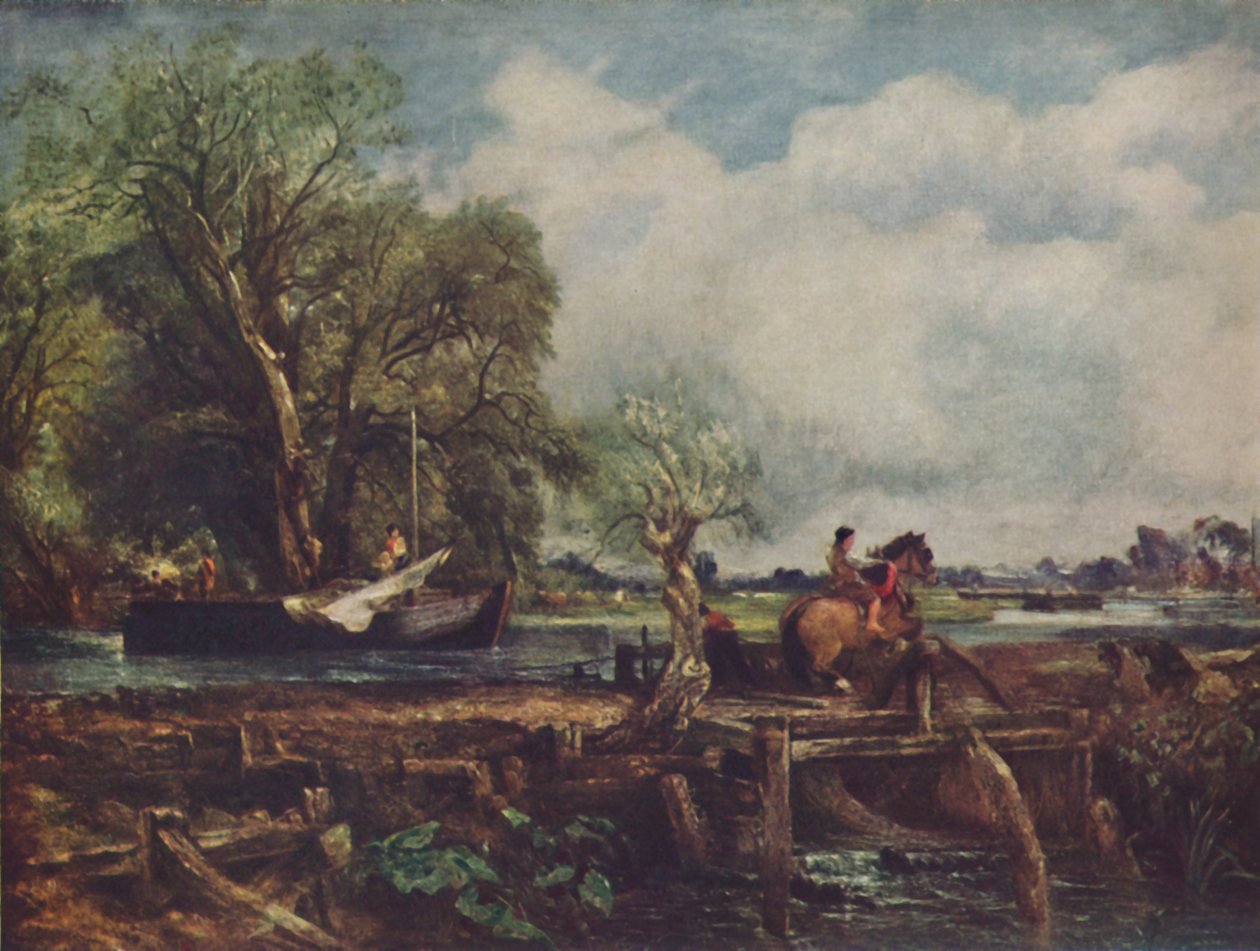 Den hoppande hästen, 1825, c1950. av John Constable