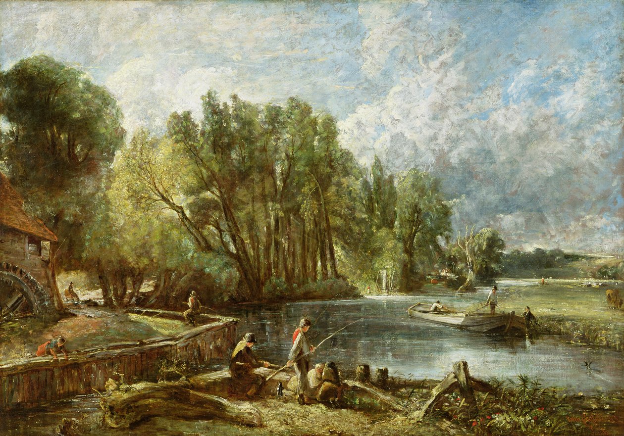 De unga Waltonians - Stratford Mill, ca 1819-25 av John Constable