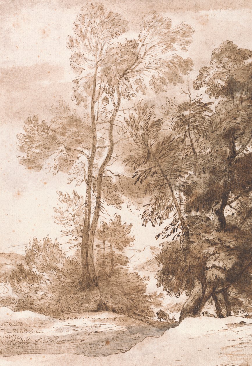 Träd och rådjur av John Constable